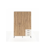 Arges Dolap 6 Raflı 3 Çekmeceli Tek Askılı 132x30x195 Aytaşı-Çam/Aytaşı