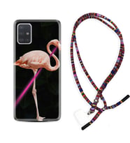 Samsung a71 A72 A73 A7 A9 2018 C7 C9 Kılıf Boyun Asklı Rasta Silikon Line Filamingo 1776