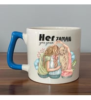 Her Zaman Yanyana Baskılı Mavi Kulplu D Kupa