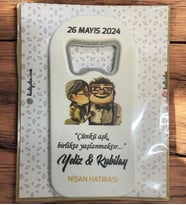 10 Adet Söz, Nişan, Nikah, Düğün Hediyesi Açacak Magnet Kart ve Ambalajlı Tek Tek (uznmg1)