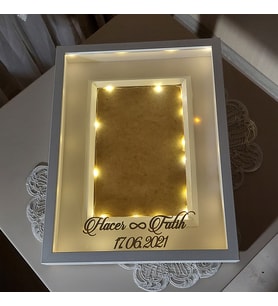 30x40 cm Verda Anı Çerçevesi İsim Tarihli ve Ledli- Fotoğrafınızı Gönderin Biz Çıkartalım!
