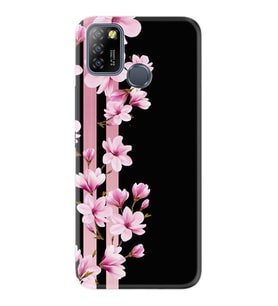 Infinix Smart 5 Kılıf Resimli Desenli Baskılı Silikon Kılıf Pink Flowers 3 1393