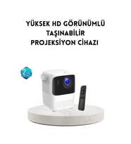 Taşınabilir Akıllı 1080P Projektör, 64GB Hafıza, 2GB RAM, Full HD Görüntü