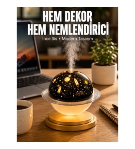 Mey İthalat® Hava Nemlendirici Renk Değiştiren Oda Kokusu Yıldızlı Projektör