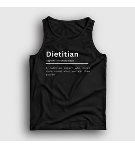 Presmono Unisex Beyaz Dietitian V2 Sağlık Hediye Diyetisyen Atlet 521120tt (Siyah)
