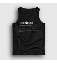 Presmono Unisex Beyaz Dietitian V2 Sağlık Hediye Diyetisyen Atlet 521120tt (Siyah)