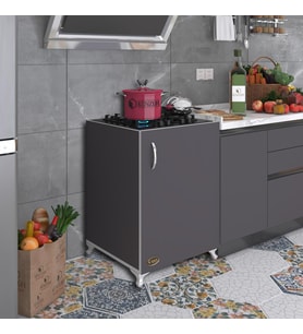 Kenzlife ocak dolabı kamuran gri 85*60*56 hazır mutfak ankastre gömme ocak için arkalıksız (Karışık)