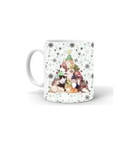 Yılbası Noel Temalı Baskılı Seramik Beyaz Kupa