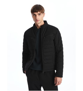 LCW Vision Siyah Slim Fit Dik Yaka Erkek Ceket