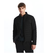 LCW Vision Siyah Slim Fit Dik Yaka Erkek Ceket