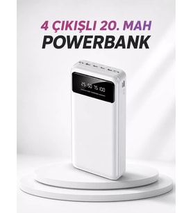 Northcity 20.000 MAH Taşınabilir Powerbank - 4 Çıkışlı Hızlı Şarj ve Çoklu Giriş