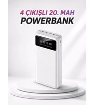 Northcity 20.000 MAH Taşınabilir Powerbank - 4 Çıkışlı Hızlı Şarj ve Çoklu Giriş