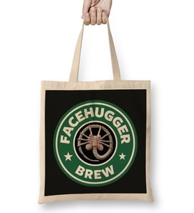 Alien Facehugger Brew Coffee Bez Çanta Uzun Saplı