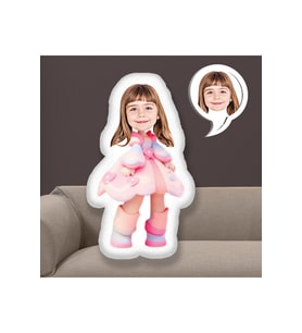 Kişiye Özel Fotoğraflı Pembe Barby Yastık 115290 70 cm