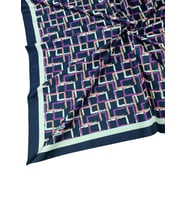 Vav İpek Kadın Micro Twill Sport Desenli Eşarp (Lacivert)