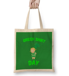 Green Day 2022 Green Shirt Day 2022 Bez Çanta Uzun Saplı