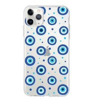 PrintiFy Apple  iPhone 11 Pro Max ile Uyumlu 1mm Slim Fit Nazar Boncuğu 1 Baskılı Şeffaf  Kılıf