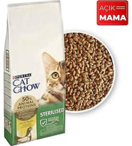 Cat Chow Sterilised Tavuklu 1 kg Yetişkin Kedi Maması - Açık Paket
