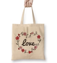 Adorable & Cute Love Flowery Flowers Love Heart Bez Çanta Uzun Saplı