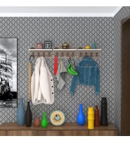 Kenzlife elbise askılığı karayemiş3 crd 26*114*12 vestiyer portmanto askı askılık 12 adet askı (Karışık)
