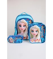 x Dekomus Lisanslı "Fearless Collection" Elsa Frozen Okul,Termoslu Beslenme ve Kalem Çantası Seti
