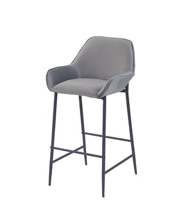 1 ADET LORİN ADA MUTFAK VE BAR SANDALYESİ - BAR TABURESİ - SİLİNEBİLİR BABYFACE KUMAŞ - METAL AYAK