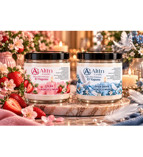 El Yapımı Çilek & Diva Dove Kokulu Mum