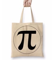 Matematik Daire Pi Sayısı Bez Çanta Uzun Saplı
