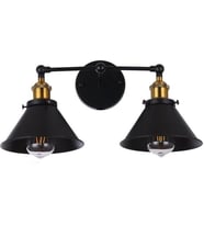 RİOLİGHT RETRO İKİLİ HAREKETLİ BAŞLIK METAL RETRO APLİK (Siyah - Beyaz)