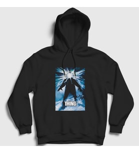 Presmono Unisex Siyah Poster Movie Film The Thing Kapüşonlu Sweatshirt 455467tt