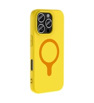 iPhone 16 Pro Kılıf M-Safe Şarj Özellikli Aris Silikon Kılıf Sarı