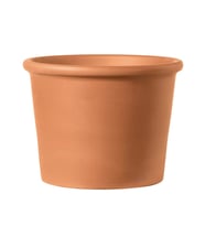 Cilindro Bordato Toprak Saksı Terracota