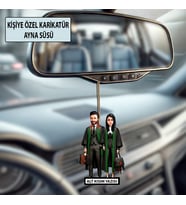 Kişiye Özel Avukat Karikatür Ayna Süsü – Hukukçulara Özel Araç İçi Hediyelik