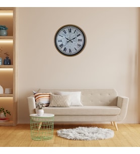River World Duvar Saati 36 cm Tasarımı Atlas Rengi Kahve