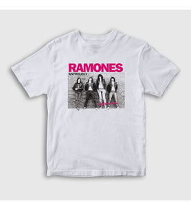 Presmono Unisex Çocuk Beyaz Anthology Ramones T-Shirt 169372tt