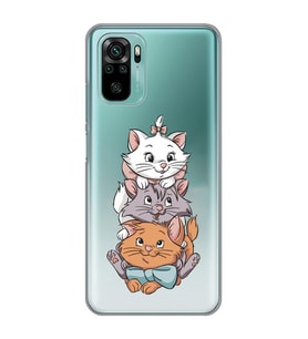 Xiaomi Redmi Note 10 / Note 10S Uyumlu Marie Kedi Tasarımlı Şeffaf Telefon Kılıfı