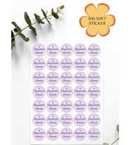 100 Adet Teşekkür Ederiz Stickers Paketleme Kargo Çıkartma PYT0KSTK134