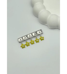 Çelik Silver Yıldızlı Sallantılı Nomi Charm - 25crm10