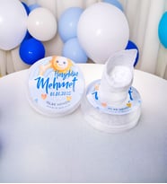Kişiye Özel Erkek ve Kız Bebek Baskılı Bas Bekle Doğal Islak Mendil, Yeni Doğan, Hoş geldin Bebek, Pratik Hediye, Baby Shower Özelleştirilebilir Baskılı Hijyenik Mendil (Mavi)
