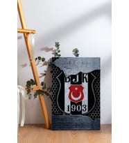 Metal Duvar Beşiktaş Kanvas Tablo (Çok Renkli)