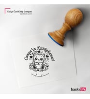 Kedi Kişiye Özel Kitap Damgası Kitap Mührü Kaşe Kitap Mühür Özel Damga 479