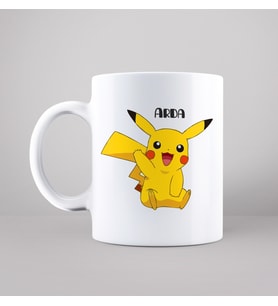 Pikachu Tasarımlı Kupa Kişiye Özel