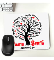 Kişiye Özel Sevgililere Özel Aşk Ağacı Mousepad