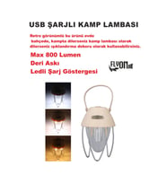 USB ŞARJLI KAMP LAMBASI ŞARJ GÖSTERGELİ EVİNİZDE BAHÇENİZDE  DEKOR VE AYDINLATMA FENER SU GEÇİRMEZ
