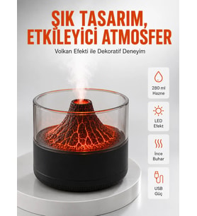 Su Hazneli LED Işıklı Aromaterapi Difüzörü