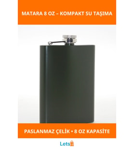 Paslanmaz Çelik Şık Tekli 8 Oz Matara Su Şişesi