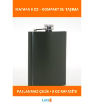 Paslanmaz Çelik Şık Tekli 8 Oz Matara Su Şişesi