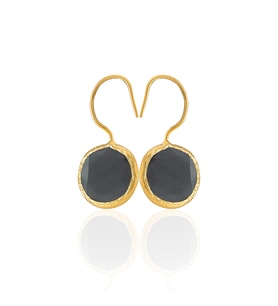Kadir Jewellery 22 Ayar Altın Kaplama Kadın Taşlı Küpe -El İşçiliği Ve Hipoalerjenik Küpe -E01