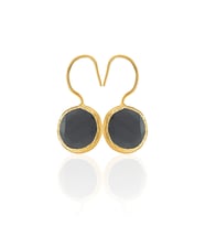 Kadir Jewellery 22 Ayar Altın Kaplama Kadın Taşlı Küpe -El İşçiliği Ve Hipoalerjenik Küpe -E01