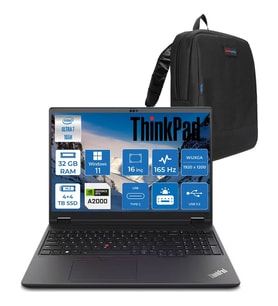 Lenovo Thinkpad Mws P16V Gen2 Intel Ultra 7 165H Vpro Aı 32GB 5600MHZ 4tb Ssd+4tb SSD 8GB/RTX2000ADA 16" Wuxga (1920X1200) IPS 400NITS Windows 11 Pro Taşınabilir Bilgisayar W21KX001MTXW16+ZETTAÇANTA